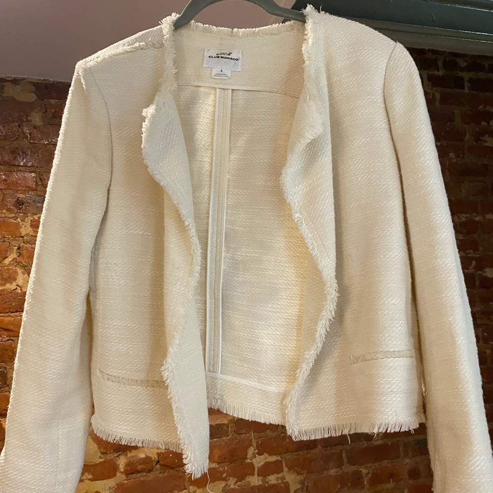 Club Monaco Tweed Style Cream Jacket